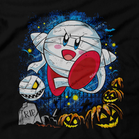 Heavy Metal Tees by Draculabyte l Made from 100% cotton, this unisex t-shirt rocks. Black T-shirt in sizes from small to 6X.  Video Games, Gamer, SNES, Nintendo Shirt, Switch, Halloween, Spooky, Cute, N64, Graphic Art, Kirby, Suck, Dreamland, Super Smash Bros, N64, Music, Pumpkin, Ghost, Switch, Super Mario, SMB, Halloween Kirby, Mummy, Costume