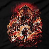 Heavy Metal Tees by Draculabyte l Made from 100% cotton, this unisex t-shirt rocks. Black T-shirt in sizes from small to 6X. Metalheads - Retro Gamer, Graphic Art, Video Games, Breath of the Wild, Boss, Ganon, Ganondorf, TLOZ, Hyrule, King, Ocarina of Time, OOT, Majora's Mask, Nintendo Shirt, Hyrule, Triforce, NES, The Legend of Zelda, Dark, Skull Kid