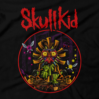 Heavy Metal Tees by Draculabyte l Made from 100% cotton, this unisex t-shirt rocks. Black T-shirt in sizes from small to 6X. Metalheads, Skull Kid, Retro Gamer, Graphic Art, Video Games, Breath of the Wild, Ganon, TLOZ, Moon, Hyrule, Ocarina of Time, OOT, Majora's Mask, Nintendo 64 Shirt, Hyrule, Triforce, N64, Link, Termina, Zora, Mayhem, The Legend of Zelda