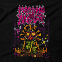 Heavy Metal Tees by Draculabyte l Made from 100% cotton, this unisex t-shirt rocks. Black T-shirt in sizes from small to 6X. Metalheads, Skull Kid, Retro Gamer, Graphic Art, Video Games, Breath of the Wild, Ganon, TLOZ, Moon, Hyrule, Ocarina of Time, OOT, Majora's Mask, Nintendo 64 Shirt, Hyrule, Triforce, N64, Link, Termina, Zora, Mayhem, The Legend of Zelda