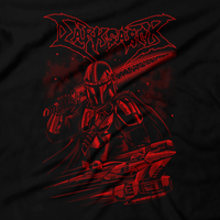 Heavy Metal Tees by Draculabyte l Made from 100% cotton, this unisex t-shirt rocks. Black T-shirt in sizes from small to 6X. Metalheads, Graphic Art, Rock, Movie, Film, Sci-Fi, Yoda, Bounty Hunter, TV Show, Mandalorian, Boba Fett, Darth Vader, This is the way, Music, The Child, Ride the Lightning, Grogu, N1 Star Fighter, Slave 1, Darksaber, Online Shop, Art