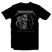 Heavy Metal Tees by Draculabyte l Made from 100% cotton, this unisex t-shirt rocks. Black T-shirt in sizes from small to 6X. Metalheads, Graphic Art, Rock, Movie, Film, Sci-Fi, Yoda, Baby Yoda, Bounty Hunter, TV Show, Mandalorian, Warrior, Boba Fett, Disney, Darth Vader, Plus, Princess Leia, Heavy Infantry, Blaster, Episode 3, This is the way, Metallica