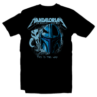 Heavy Metal Tees by Draculabyte l Made from 100% cotton, this unisex t-shirt rocks. Black T-shirt in sizes from small to 6X. Metalheads, Graphic Art, Rock, Movie, Film, Sci-Fi, Yoda, Baby Yoda, Bounty Hunter, TV Show, Mandalorian, Warrior, Boba Fett, Disney, Darth Vader, Plus, Princess Leia, Heavy Infantry, Blaster, Episode 3, This is the way, Metallica
