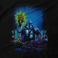 Heavy Metal Tees by Draculabyte l Made from 100% cotton, this unisex t-shirt rocks. Black T-shirt in sizes from small to 6X. Metalheads, Graphic Art, Rock, Movie, Film, Sci-Fi, Yoda, Baby Yoda, Bounty Hunter, TV Show, Mandalorian, Warrior, Boba Fett, Darth Vader, Plus, Blaster, This is the way, Season 3, Music, Cute, The Child, Grogu, IG 12, Mando, Best