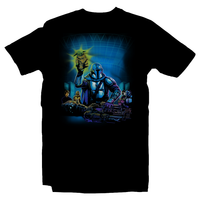 Heavy Metal Tees by Draculabyte l Made from 100% cotton, this unisex t-shirt rocks. Black T-shirt in sizes from small to 6X. Metalheads, Graphic Art, Rock, Movie, Film, Sci-Fi, Yoda, Baby Yoda, Bounty Hunter, TV Show, Mandalorian, Warrior, Boba Fett, Darth Vader, Plus, Blaster, This is the way, Season 3, Music, Cute, The Child, Grogu, IG 12, Mando, Best