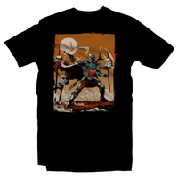 Heavy Metal Tees by Draculabyte l Made from 100% cotton, this unisex t-shirt rocks. Black T-shirt in sizes from small to 6X. Graphic Art, Rock, Movie, Film, Sci-Fi, Yoda, Baby Yoda, Bounty Hunter, TV Show, Mandalorian, Warrior, Boba Fett, Darth Vader, Plus, Princess Leia, Blaster, Episode 3, This is the way, Season 2, Music, Cute, The Child, Best