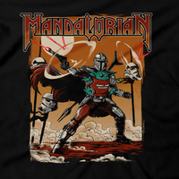 Heavy Metal Tees by Draculabyte l Made from 100% cotton, this unisex t-shirt rocks. Black T-shirt in sizes from small to 6X. Graphic Art, Rock, Movie, Film, Sci-Fi, Yoda, Baby Yoda, Bounty Hunter, TV Show, Mandalorian, Warrior, Boba Fett, Darth Vader, Plus, Princess Leia, Blaster, Episode 3, This is the way, Season 2, Music, Cute, The Child, Best