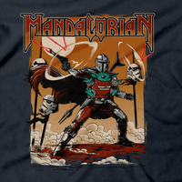 Heavy Metal Tees by Draculabyte l Made from 100% cotton, this unisex t-shirt rocks. Black T-shirt in sizes from small to 6X. Graphic Art, Rock, Movie, Film, Sci-Fi, Yoda, Baby Yoda, Bounty Hunter, TV Show, Mandalorian, Warrior, Boba Fett, Darth Vader, Plus, Princess Leia, Blaster, Episode 3, This is the way, Season 2, Music, Cute, The Child, Best