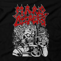 Heavy Metal Tees by Draculabyte l Made from 100% cotton, this unisex t-shirt rocks. Black T-shirt in sizes from small to 6X. Metalheads. Horror, Movie, Film, Scary, Halloween, Evil, Bloody, Killer, Murder, Jason, Freddy, Mars Attacks, UFO, Aliens, Aliens, Outer Space, Tim Burton, Jack Nicholson, Michael Myers, Clothes, Shop, Clothing Store
