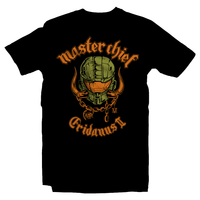 Heavy Metal Tees by Draculabyte l Made from 100% cotton, this unisex t-shirt rocks. Black T-shirt in sizes from small to 6X. Metalheads, Graphic Art, Spartan, Halo 2, 3, Motorhead, Master Chief, Grunts, John 117, Overkill, Halo: Combat Evolved, Final Boss, Bungie Studios, Red VS Blue, Covenant, Arbiter, 343, Cortana, Microsoft Xbox One, Warthog, Infinite