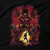 Heavy Metal Tees by Draculabyte l Made from 100% cotton, this unisex t-shirt rocks. Black T-shirt in sizes from small to 6X. Metalheads, Sci-Fi, Science Fiction, SNES, NES, Bounty Hunter, Mother Brain, Kraid, Zebes, Prime, Zero Suit, Alien, Ridley, Smash Bros, Retro Gamer, Graphic Art, Space, Super Nintendo, Metallica, Metroid, Samus Aran