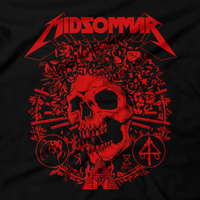 Heavy Metal Tees by Draculabyte l Made from 100% cotton, this unisex t-shirt rocks. Black T-shirt in sizes from small to 6X. Metalheads. Horror, Movie, Film, Scary, Halloween, Evil, Bloody, Killer, Murder, Ghosts, poltergeist, Beast, Tv, midsommar, Summer, Cult, Sweden, Clothes, Shop, The Wicker Man, Skull, Bones, Halloween, Clothing Store