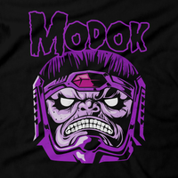 Heavy Metal Tees by Draculabyte l Made from 100% cotton, this unisex t-shirt rocks. Black T-shirt in sizes from small to 6X. Metal, Metal heads, Scary, Spooky, Ghost Band, Modok, Iron Man, Comics, Comic Book, Avengers, Big Head, George Tarleton, Tales of Suspense, Captain America, Hulk, Spider-Man, Defenders, X-Men, Movies, TV Show, Funny, Shirt