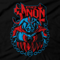 Heavy Metal Tees by Draculabyte l Made from 100% cotton, this unisex t-shirt rocks. Black T-shirt in sizes from small to 6X. The Legend of Zelda, Metalheads, Skull Kid, Retro Gamer, Graphic Art, Video Games, Breath of the Wild, Boss, Ganon, Ganondorf, TLOZ, Ghost Band, Hyrule, King, Ocarina of Time, OOT, Majora's Mask, Nintendo Shirt, Hyrule, Triforce, Pig