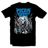 Heavy Metal Tees by Draculabyte l Made from 100% cotton, this unisex t-shirt rocks. Black T-shirt in sizes from small to 6X. Metalheads. Horror, Movie, Film, Scary, Halloween, Evil, Bloody, Killer, Murder, Ghosts, poltergeist, Beast, Tv, Steven Spielberg Ghost, Static, Skeletons, 80s, 1980s, Steven, Diane Freeling, Clothes, Shop, Clothing Store