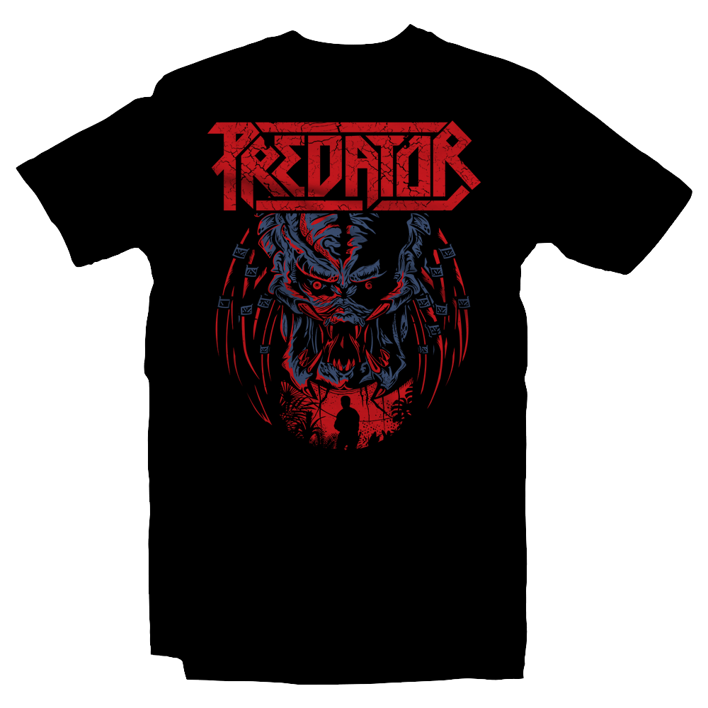 TShirt-People Maglietta Uomo 'Predator I Want To Believe' - 100% Cotone - Vestibilità Regular - Stampa Serigrafica Di Qualità - Prodotta In Germania - Colore Nero, Taglia XL
