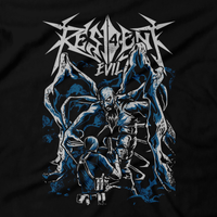 Heavy Metal Tees by Draculabyte l Made from 100% cotton, this unisex t-shirt rocks.  Black T-shirt in sizes from small to 6X Metalheads, RE, Biohazard, Umbrella, Racoon City, Leon Kennedy, Jill Valentine, Zombie, Resident Evil, 4, 7, 2, Chris Redfield, Survival Horror, T-Virus, Parasite, Gamecube,  Ashley Graham, Cult, Las Plagas