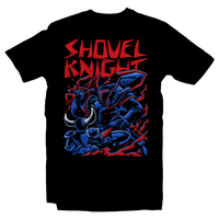 Heavy Metal Tees by Draculabyte l Made from 100% cotton, this unisex t-shirt rocks. Black T-shirt in sizes from small tKnight, Black Knight, Retro, Video Games, Metalhead, Shovel Knight, 8-Bit, NES, Playstation, XBox, Nintendo Switch, Plague of Shadows, Specter of Torment, Showdown, Enchantress, King of Card Clothes, Shop Graphic Art.