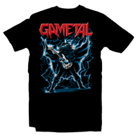 Heavy Metal Tees by Draculabyte l Made from 100% cotton, this unisex t-shirt rocks. Black T-shirt in sizes from small to 6X. GaMetal, Youtube, Video Games, Gamer, Retro Gamer, Retro Gaming, Bard, Guitar, Boo, Super Mario, Kirby, Jonny Atma, Music, Shirt, Clothes