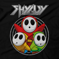 Heavy Metal Tees by Draculabyte l Made from 100% cotton, this unisex t-shirt rocks. Black T-shirt in sizes from small to 6X. Nintendo, Super Mario Bros, Mario, Super Mario, Smash Bros, NES, SNES, N64, Retro Gamer, Retro Gaming, Graphic Art, Shirt, Clothing, Shyguy, Shy Guy, Super Mario 64, Nintendo 64, 90s, Mario Party, Paper Mario, Yoshi