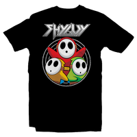 Heavy Metal Tees by Draculabyte l Made from 100% cotton, this unisex t-shirt rocks. Black T-shirt in sizes from small to 6X. Nintendo, Super Mario Bros, Mario, Super Mario, Smash Bros, NES, SNES, N64, Retro Gamer, Retro Gaming, Graphic Art, Shirt, Clothing, Shyguy, Shy Guy, Super Mario 64, Nintendo 64, 90s, Mario Party, Paper Mario, Yoshi