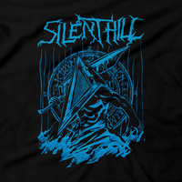 Heavy Metal Tees by Draculabyte l Made from 100% cotton, this unisex t-shirt rocks. Black T-shirt in sizes from small to 6X. Video Games, Gamer, Red, Cult, Silent Hill, Silent Hill 2, Silent Hill 3, Playstation 1, One, PS1, PS2, Playstation 2, Movie, Film, Nurses, Dogs, Fog, Shirt, Art, Heather, Bloody, The Room, Evil
