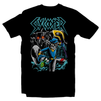 Heavy Metal T-Shirt for Me and Women - Sizes S, M, L, XL, 2X, 3X, 4X, 5X, 6X, Black - Retro Gaming, PS1, Classic, Sly Cooper, 2,3, 4, Collection, Stealth, Raccoon, , Crash, Jak and Daxter, PS2, Playstation 2, Spyro, Ratchet and Clank, Guns, PS3, PS4, PS5, Sucker Punch, Murray, Bentley, Turtle, Hippo, Spyro