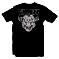 Heavy Metal Tees by Draculabyte l Made from 100% cotton, this unisex t-shirt rocks. Black T-shirt in sizes from small to 6X. Headbangers, Rock, Graphic Art, Shirt, Clothing, Cool, Batman, Movie, Film, Comic, Villain, Clown, Gotham City, DC, Comic Book, Spawn, Violator, Al Simmons, Hamburger Head, Burnt, MALEBOLGIA, Satan, Hell, Hellspawn