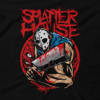 Heavy Metal Tees by Draculabyte l Made from 100% cotton, this unisex t-shirt rocks. Black T-shirt in sizes from small to 6X. Metalheads, Graphic Art, 2, 3, Arcade, Horror, Monsters, Blood, Bloody, Mask, Friday the 13th, Jason Voorhees, Splatterhouse, Sega Genesis, TurboGrafx-16, Namco, Rick Taylor, Jennifer Willis, Mansion, Clothes, Retro Game, Video Game