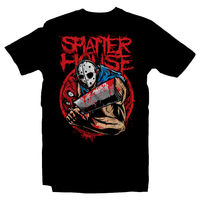 Heavy Metal Tees by Draculabyte l Made from 100% cotton, this unisex t-shirt rocks. Black T-shirt in sizes from small to 6X. Metalheads, Graphic Art, 2, 3, Arcade, Horror, Monsters, Blood, Bloody, Mask, Friday the 13th, Jason Voorhees, Splatterhouse, Sega Genesis, TurboGrafx-16, Namco, Rick Taylor, Jennifer Willis, Mansion, Clothes, Retro Game, Video Game