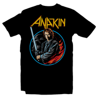 Heavy Metal Tees by Draculabyte l Made from 100% cotton, this unisex t-shirt rocks. Black T-shirt in sizes from small to 6X. Metalheads, Graphic Art, Movie, Film, Sci-Fi, Yoda, Mandalorian, Boba Fett, Darth Vader, Princess Leia, This is the way, Music, Rebel, Black, Chewbacca, Han Solo, Falcon, Luke Skywalker, Anakin, Episode 1, 2, 3, LightSaber, Obi-Wan