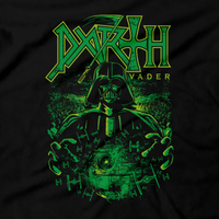 Heavy Metal Tees by Draculabyte l Made from 100% cotton, this unisex t-shirt rocks. Black T-shirt in sizes from small to 6X. Metalheads, Graphic Art, Rock, Movie, Film, Sci-Fi, Yoda, Baby Yoda, Jedi, The Force, Mandalorian, Boba Fett, ROTJ, ANH, Darth Vader, Han Solo, Princess Leia, Sith Lord, Dark Side, Anakin Skywalker, Death, Red, Tie Fighters, The Empire