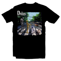 Heavy Metal Tees by Draculabyte l Made from 100% cotton, this unisex t-shirt rocks. Black T-shirt in sizes from small to 6X. Graphic Art, Rock, Movie, Film, Sci-Fi, Yoda, Baby Yoda, Jedi, The Force, Mandalorian, Boba Fett, C-3PO, R2D2, BB8, The Droids, Star Wars, Luke Skywalker, Princess Leia, Jawas, Jawa, Sand Crawler, Album, Music, The Beatles