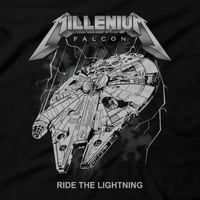 Heavy Metal Tees by Draculabyte l Made from 100% cotton, this unisex t-shirt rocks. Black T-shirt in sizes from small to 6X. Metalheads, Graphic Art, Movie, Film, Sci-Fi, Yoda, Mandalorian, Boba Fett, Darth Vader, Princess Leia, This is the way, Rebel, Chewbacca, Han Solo, Falcon, Luke Skywalker, Han Solo, Tie Fighter, millennium falcon, X-Wing, Obi-Wan