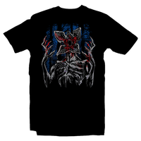 Heavy Metal Tees by Draculabyte l Made from 100% cotton, this unisex t-shirt rocks. Black T-shirt in sizes from small to 6X. Horror, Movie, Film, Scary, Halloween, Evil, Bloody, Killer, Murder, Terror, Monster, Strange, 80s, tv show, Demogorgon, Dream, Sleep, Jason Voorhees, 80s, Shirt, Clothes, Series, Creature, Thing, Online