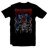 Heavy Metal Tees by Draculabyte l Made from 100% cotton, this unisex t-shirt rocks. Black T-shirt in sizes from small to 6X. Horror, Movie, Film, Scary, Halloween, Evil, Bloody, Killer, Murder, Terror, Monster, Strange, 80s, tv show, Demogorgon, Dream, Sleep, Jason Voorhees, 80s, Shirt, Clothes, Series, Creature, Thing, Online