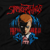Heavy Metal Tees by Draculabyte l Made from 100% cotton, this unisex t-shirt rocks. Black T-shirt in sizes from small to 6X. Horror, Movie, Film, Scary, Halloween, Evil, Bloody, Killer, Murder, Terror, Monster, Strange, 80s, tv show, Demogorgon, Dream, Sleep, Jason Voorhees, 80s, Shirt, Clothes, Series, Creature, Thing, Online