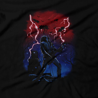 Heavy Metal Tees by Draculabyte l Made from 100% cotton, this unisex t-shirt rocks. Black T-shirt in sizes from small to 6X. Horror, Movie, Film, Scary, Halloween, Evil, Bloody, Killer, Murder, Terror, Monster, Strange, 80s, tv show, Demogorgon, Dream, Sleep, Jason Voorhees, 80s, Shirt, Clothes, Series, Creature, Thing, Online