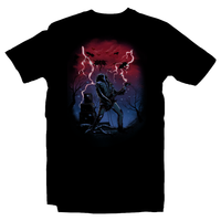 Heavy Metal Tees by Draculabyte l Made from 100% cotton, this unisex t-shirt rocks. Black T-shirt in sizes from small to 6X. Horror, Movie, Film, Scary, Halloween, Evil, Bloody, Killer, Murder, Terror, Monster, Strange, 80s, tv show, Demogorgon, Dream, Sleep, Jason Voorhees, 80s, Shirt, Clothes, Series, Creature, Thing, Online