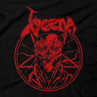 Heavy Metal Tees by Draculabyte l Made from 100% cotton, this unisex t-shirt rocks. Black T-shirt in sizes from small to 6X. Horror, Movie, Film, Scary, Halloween, Evil, Bloody, Killer, Murder, Terror, Monster, Strange, 80s, tv show, Demogorgon, Dream, Sleep, Jason Voorhees, 80s, Shirt, Clothes, Series, Creature, Thing, Online