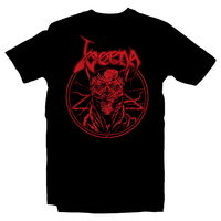 Heavy Metal Tees by Draculabyte l Made from 100% cotton, this unisex t-shirt rocks. Black T-shirt in sizes from small to 6X. Horror, Movie, Film, Scary, Halloween, Evil, Bloody, Killer, Murder, Terror, Monster, Strange, 80s, tv show, Demogorgon, Dream, Sleep, Jason Voorhees, 80s, Shirt, Clothes, Series, Creature, Thing, Online
