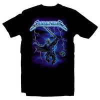 Heavy Metal Tees by Draculabyte l Made from 100% cotton, this unisex t-shirt rocks. Black T-shirt in sizes from small to 6X. Metalheads, Graphic Art, Rock, Movie, Film, Sci-Fi, Yoda, Baby Yoda, Bounty Hunter, TV Show, Mandalorian, Boba Fett, Darth Vader, Plus, Princess Leia, This is the way, Season 2, Music, Cute, The Child, Boba Fett, Ride the Lightning