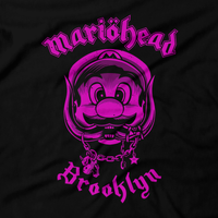 Heavy Metal Tees by Draculabyte l Made from 100% cotton, this unisex t-shirt rocks. Black T-shirt in sizes from small to 6X. Metal, Metalheads, Super Mario Bros, SMB , Bowser, NES, Godzilla, Mashup, Gojira, Kaiju, Nintendo Designs, 80s, Dinosaur, Princess Peach, Final Boss, Super Mario 64, King Koopa, Odyssey