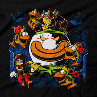 Heavy Metal Tees by Draculabyte l Made from 100% cotton, this unisex t-shirt rocks. Black T-shirt in sizes from small to 6X. Metal, Metalheads, Super Mario Bros, SMB, Bowser, NES, Nintendo Designs, 80s, Dinosaur, Princess Peach, Super Mario 64, King Koopa, Odyssey, Retro Gamer, Game Graphic Art, Mario, Clown Car, Mecha Koopas, Cape Mario
