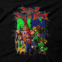 Heavy Metal Tees by Draculabyte l Made from 100% cotton, this unisex t-shirt rocks. Black T-shirt in sizes from small to 6X. The Legend of Zelda, Nintendo, Metalheads, Ganon, Ganondorf, Pika, Pokemon, Metroid, Ness, Samus Aran, Super Smash Bros Ultimate, Tour, Pikachu, SMB, Super Mario Bros, Link, Donkey Kong, Kirby, Yoshi, N64, Nintendo 64, Graphic Art, Fox