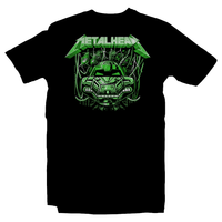 Heavy Metal Tees by Draculabyte l Made from 100% cotton, this unisex t-shirt rocks. Black T-shirt in sizes from small to 6X. TMNT, Metalheads, Mikey, Leonardo, Donatello, Rock and Roll, Comic Book, Cartoon, Shredder, Villain, Krang, Michelangelo, Bebop, Teenage Mutant Ninja Turtles, Retro Gamer, Baxter Stockman, Nintendo, Art, NES