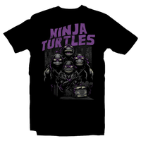 Heavy Metal Tees by Draculabyte l Made from 100% cotton, this unisex t-shirt rocks. Black T-shirt in sizes from small to 6X. Metal, TMNT, Metalheads, NES, Mikey, Leonardo, Donatello, Casey, Comic Book, Cartoon, Shredder, Rocksteady, Krang, Michelangelo, Bebop,  Teenage Mutant Ninja Turtles, Retro Gamer, April O'Neal, Nintendo, Black Sabbath