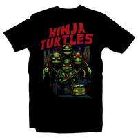 Heavy Metal Tees by Draculabyte l Made from 100% cotton, this unisex t-shirt rocks. Black T-shirt in sizes from small to 6X. Metal, TMNT, Metalheads, NES, Mikey, Leonardo, Donatello, Casey, Comic Book, Cartoon, Shredder, Rocksteady, Krang, Michelangelo, Bebop,  Teenage Mutant Ninja Turtles, Retro Gamer, April O'Neal, Nintendo, Black Sabbath