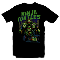 Heavy Metal Tees by Draculabyte l Made from 100% cotton, this unisex t-shirt rocks. Black T-shirt in sizes from small to 6X. Metal, TMNT, Metalheads, NES, Mikey, Leonardo, Donatello, Casey, Comic Book, Cartoon, Shredder, Rocksteady, Krang, Michelangelo, Bebop,  Teenage Mutant Ninja Turtles, Retro Gamer, April O'Neal, Nintendo, Black Sabbath