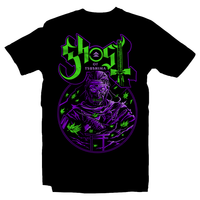 Heavy Metal Tees by Draculabyte l Made from 100% cotton, this unisex t-shirt rocks. Black T-shirt in sizes from small to 6X. Metalheads - Gamer, Graphic Art, Video Games, Japan, Japanese, Samurai, Shimura is the jito (lord), ghost of tsushima, Jin Sakai, Mongol, Sword, Sakai Katana, Half Bow, Arrows, Sakai Tanto, Khotun Khan, Empire, Red Sun, Video games